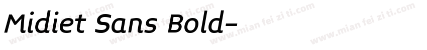 Midiet Sans Bold字体转换